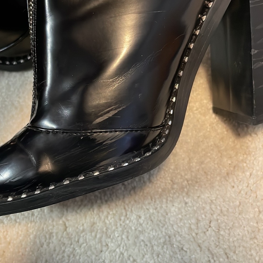 Steve Madden Dominate Chunky Heel Studded Boots - Picture 9 of 10